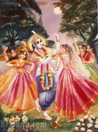 Balarama Enjoys Rasa Dance with the Gopis