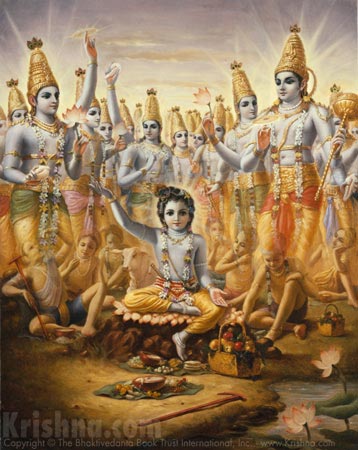 Lord Krishna Bewilders Brahma